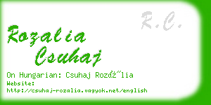 rozalia csuhaj business card